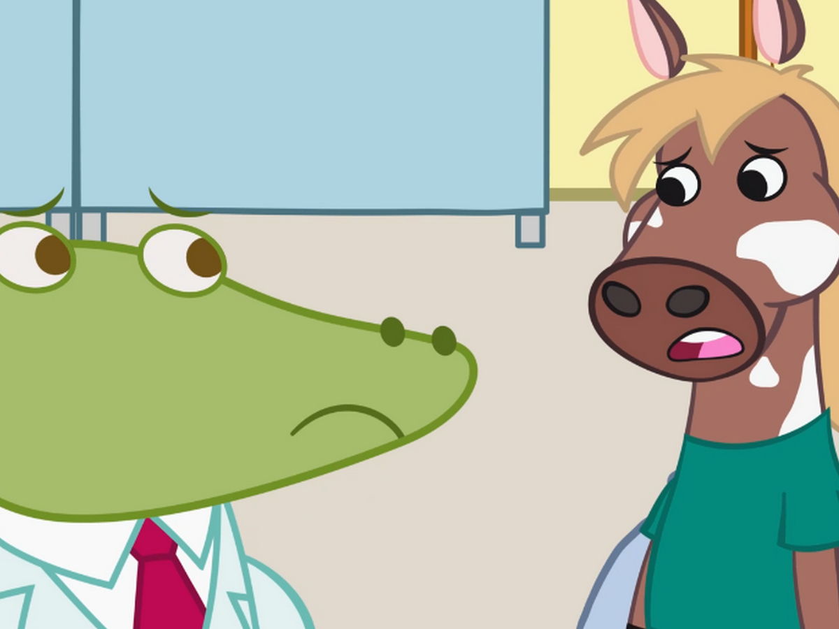 Croco Doc visita una bambina con le guance gonfie.