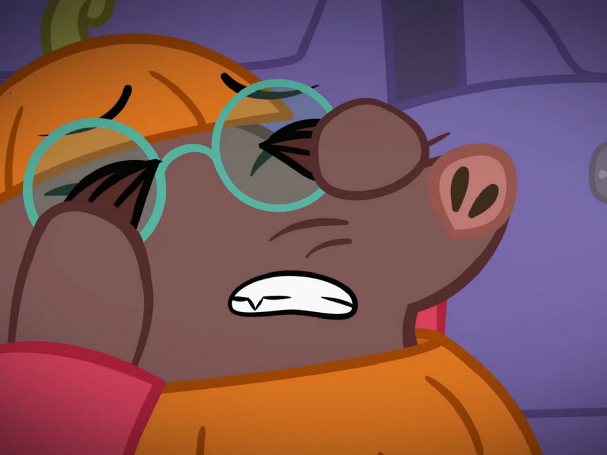 A child sleeps restlessly during a nightmare.