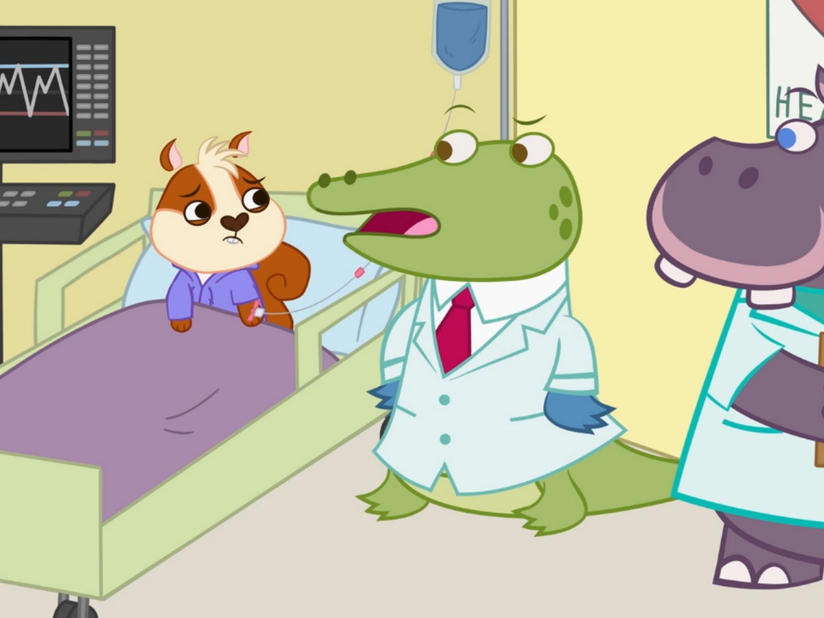 Croco Doc assiste il paziente in ospedale.